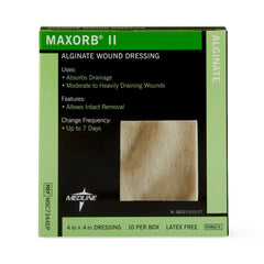 Alginate Dressing Maxorb II 4 X 4 Inch Square, Packaging Type- Box