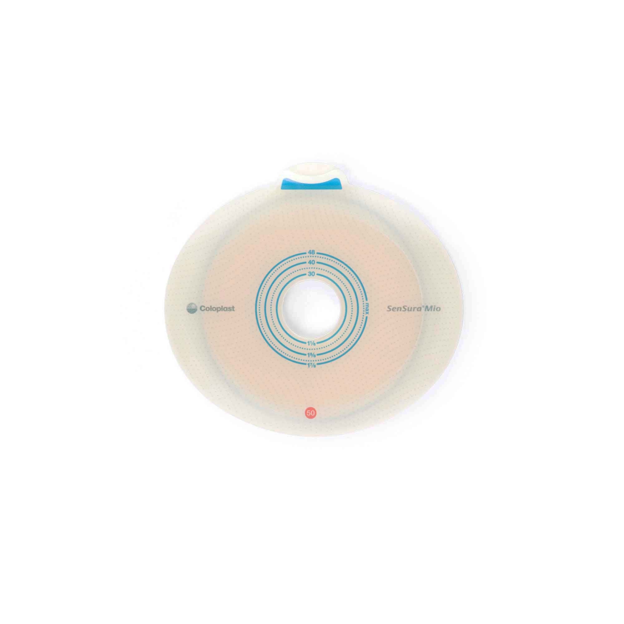 Ostomy Barrier SenSura Mio Flex Precut, Extended Wear Elastic Adhesive 50 mm Flange Red Code System 1 Inch Opening | 5/Box