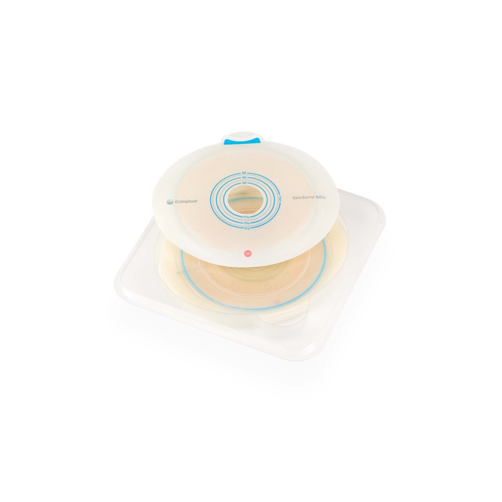 Ostomy Barrier SenSura Mio Flex Precut, Extended Wear Elastic Adhesive 50 mm Flange Red Code System 1 Inch Opening | 5/Box