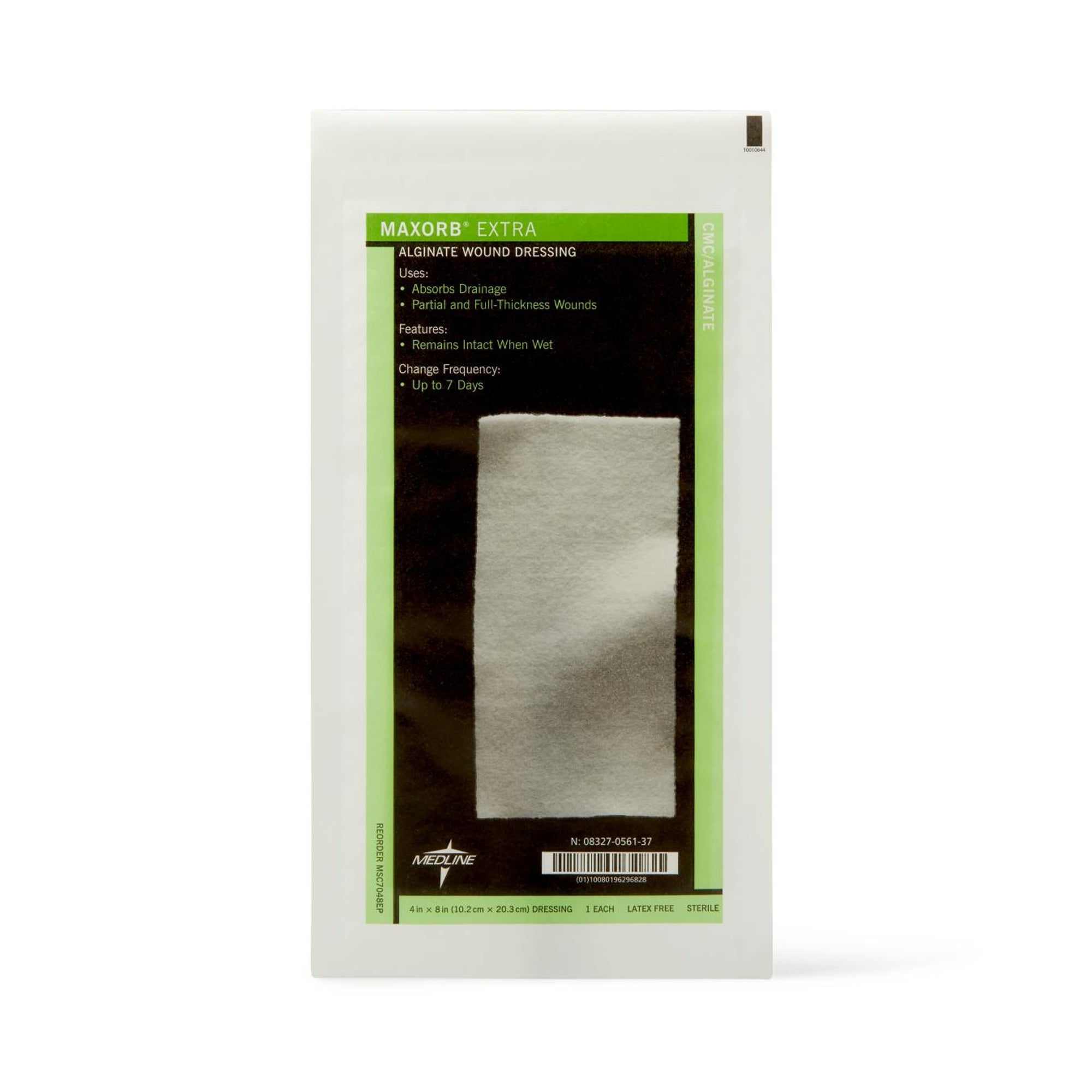 Alginate Dressing Maxorb Extra 4 X 8 Inch Rectangle, Packaging Type- Box
