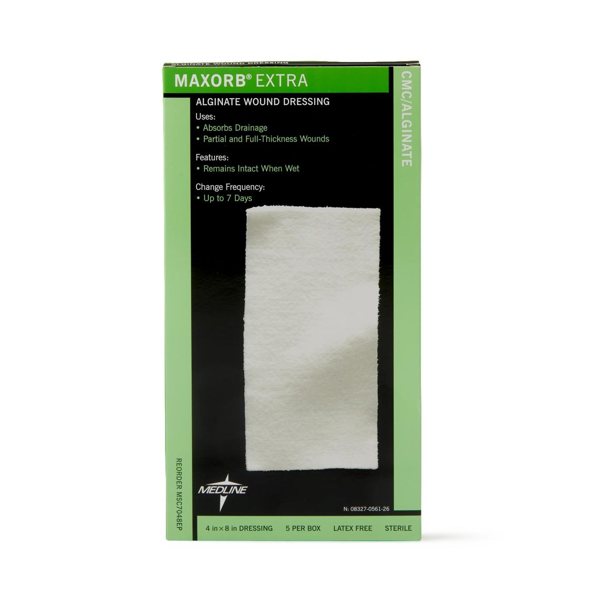Alginate Dressing Maxorb Extra 4 X 8 Inch Rectangle, Packaging Type- Box