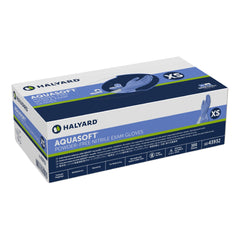 Exam Glove Aquasoft X-Small NonSterile Nitrile Standard Cuff Length Textured Fingertips Blue Chemo Tested | 300/Box