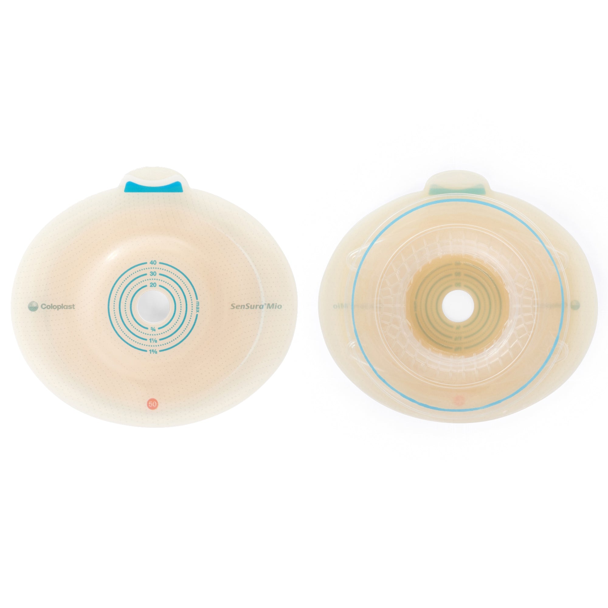 Ostomy Barrier SenSura Mio Convex Trim to Fit, Extended Wear Elastic Adhesive 50 mm Flange Red Code System 15 to 40 mm Opening | 5/Box