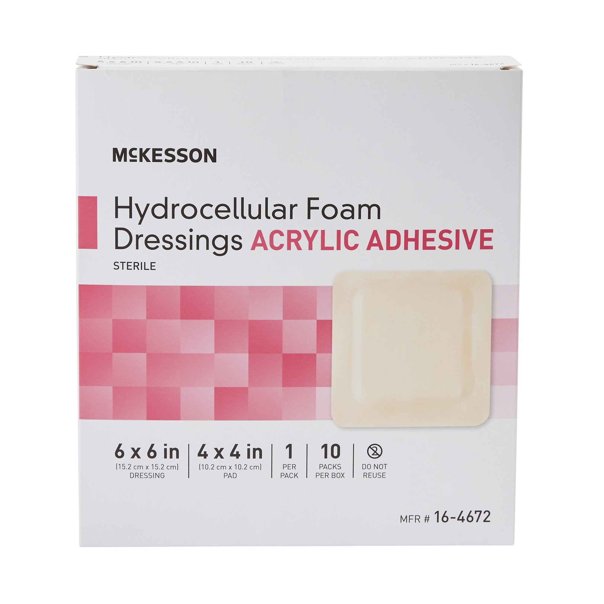 mckesson acrylic adhesive with border foam dressing 6 x 6 inch mckesson foam dressing mk1138299bx