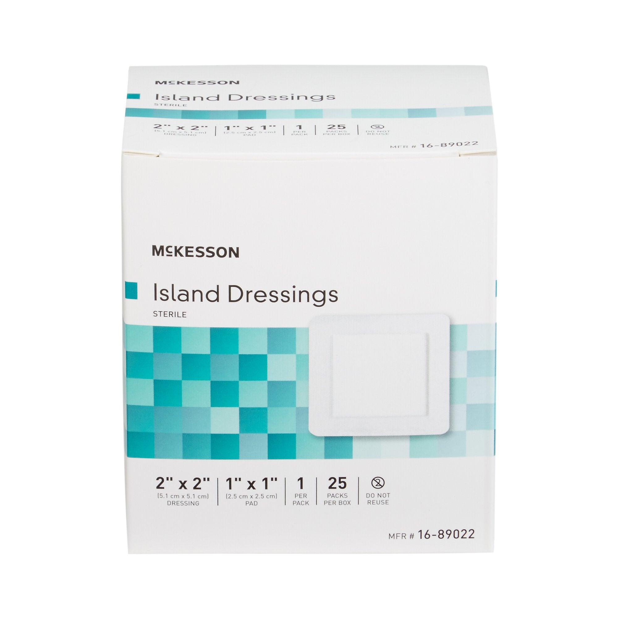 mckesson adhesive dressing 2 x 2 inch mckesson island dressing mk491825bx