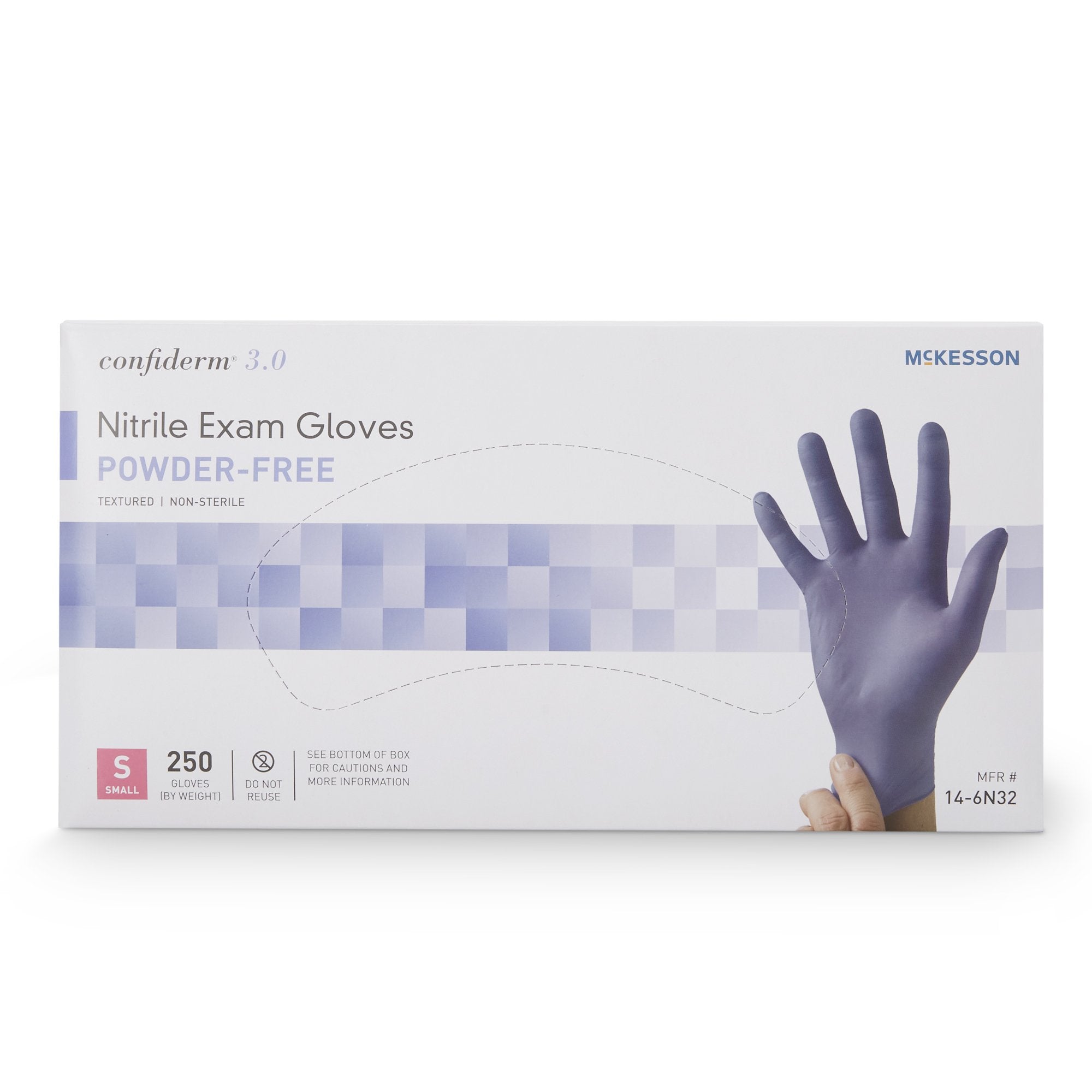 mckesson confiderm 3 0 nitrile exam glove small blue mckesson confiderm 3 0 exam glove mk957801bx