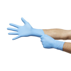 mckesson confiderm 6 5cx nitrile extended cuff length exam glove large blue mckesson confiderm 6 5cx exam glove mk921608bx