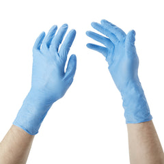 mckesson confiderm 6 5cx nitrile extended cuff length exam glove large blue mckesson confiderm 6 5cx exam glove mk921608bx