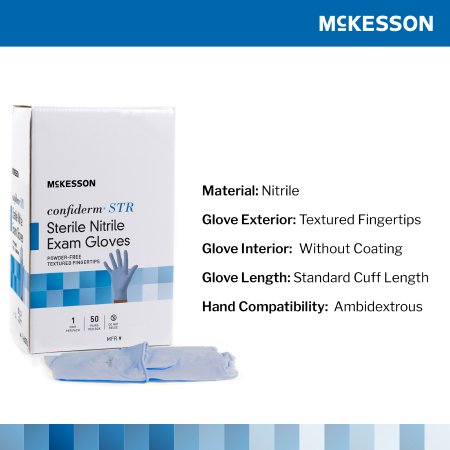mckesson confiderm str nitrile exam glove small blue mckesson confiderm str exam glove mk1065405bx