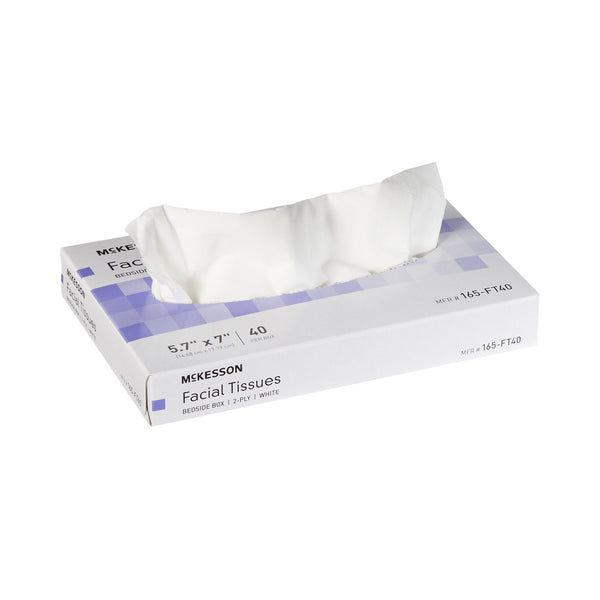 McKesson Facial Tissue White 5 7/10 X 7 Inch 40 Count