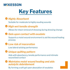 mckesson gelling fiber wound dressing 3 4 x 18 inch mckesson gelling fiber wound dressing mk1138626bx