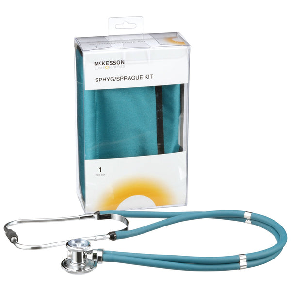 Reusable Aneroid / Stethoscope Set McKesson Brand 23 to 33 cm Adult Cuff Dual Head Sprague Stethoscope Pocket Aneroid
