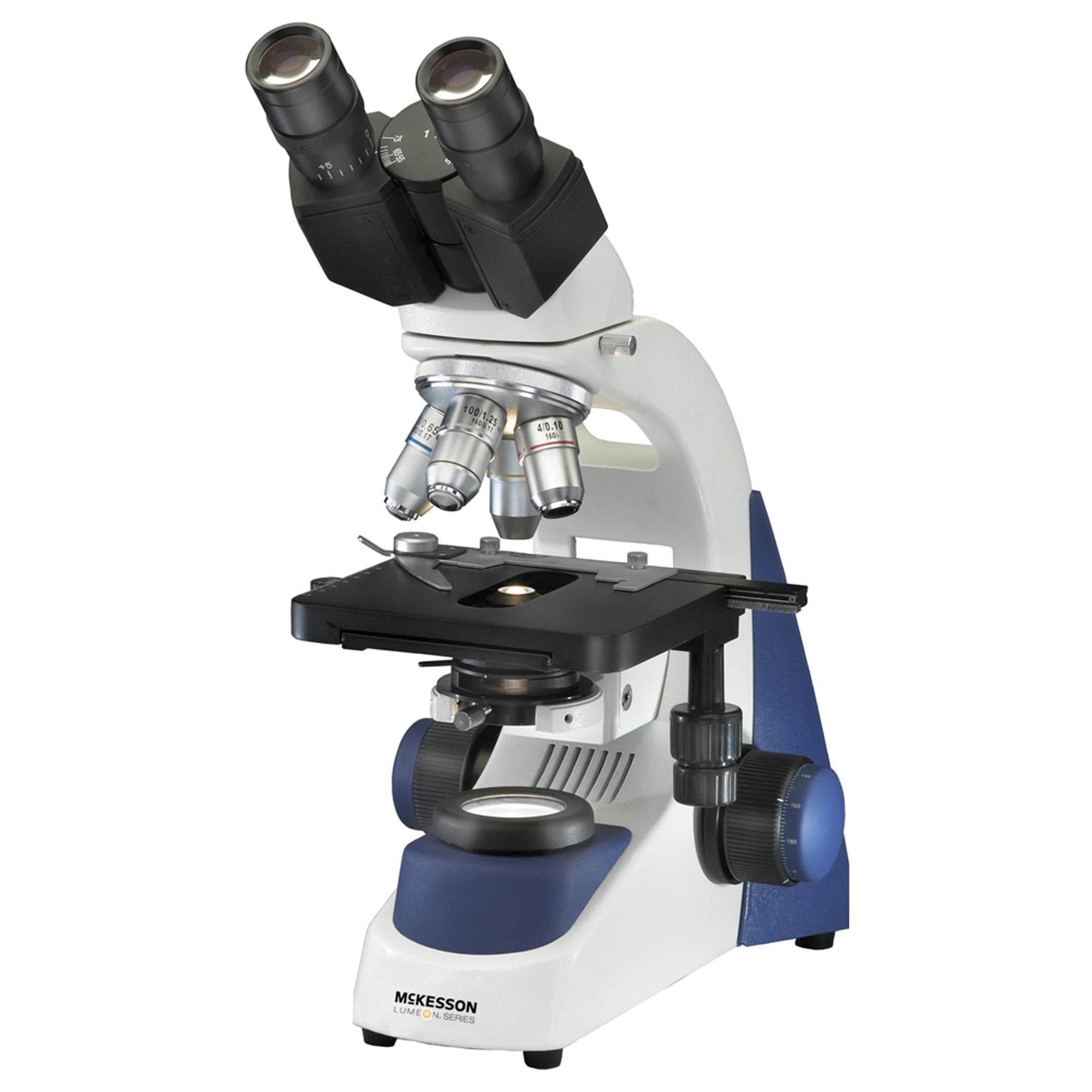 McKesson LUMEON Physician Microscope Binocular Head 4X, 10X, 40X and 100X (Oil) Objectives