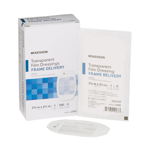 Transparent Film Dressing McKesson 2 3/8 X 2 3/4 Inch Frame Style Delivery Octagon Sterile