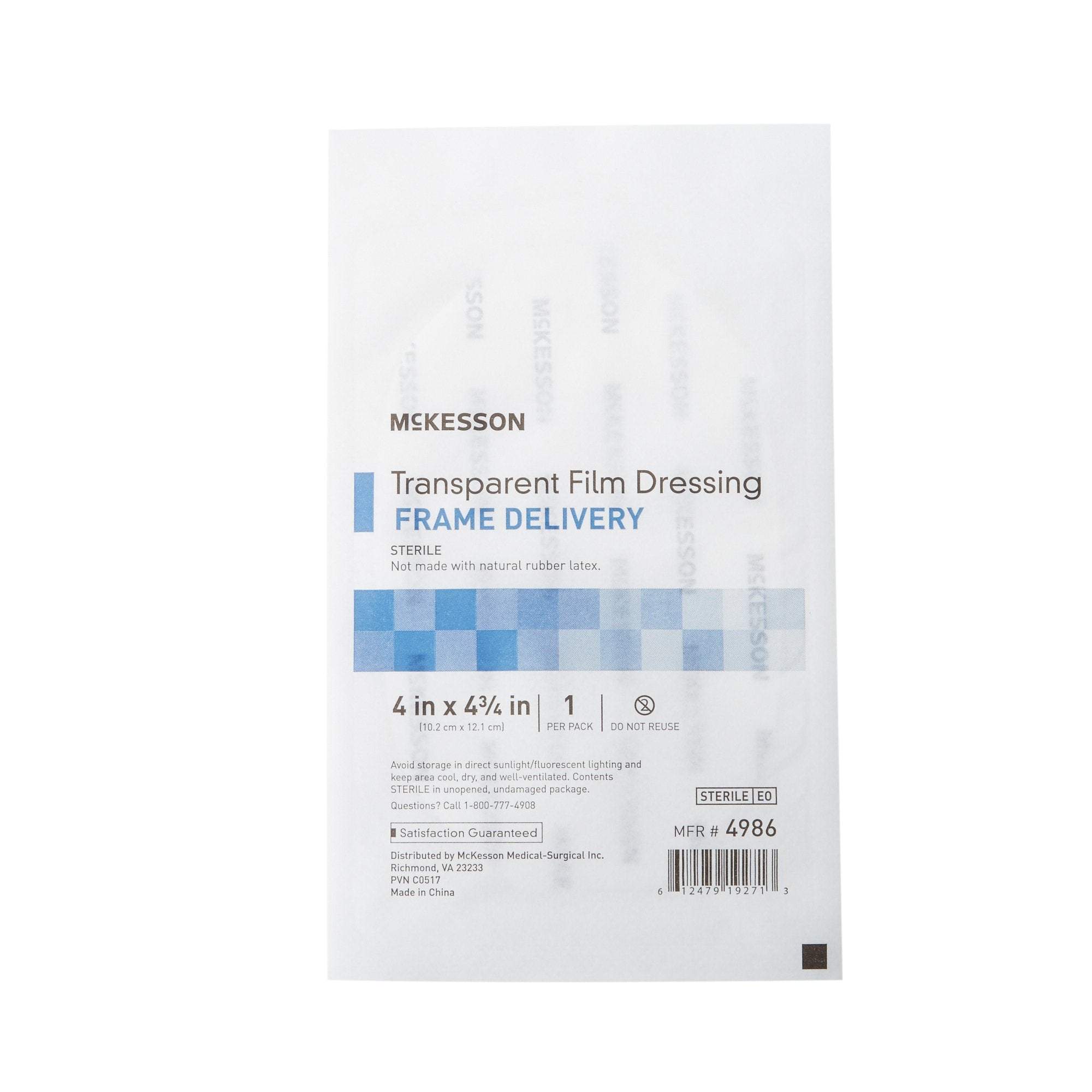 mckesson octagonal sterile dressing with frame style delivery 4 x 4 3 4 inch transparent mckesson transparent film dressing mk886409bx