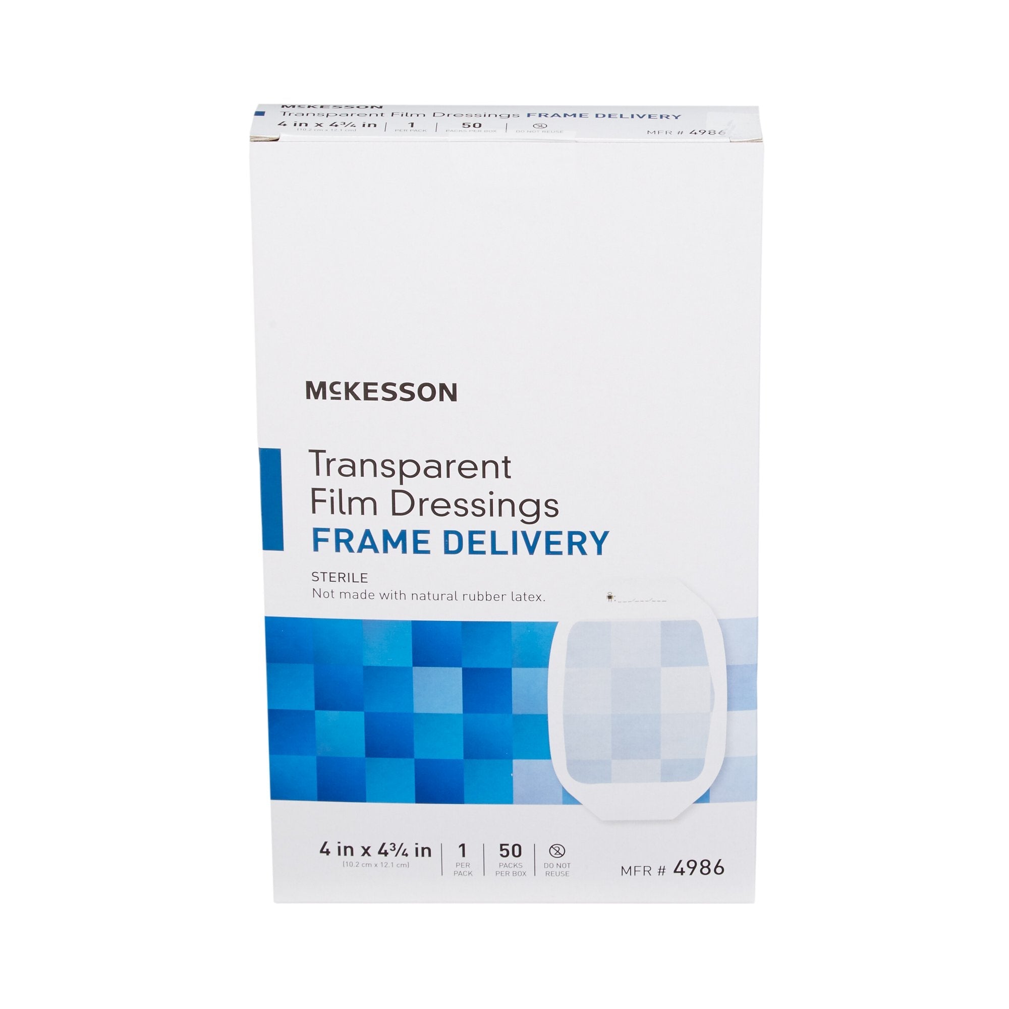 mckesson octagonal sterile dressing with frame style delivery 4 x 4 3 4 inch transparent mckesson transparent film dressing mk886409bx