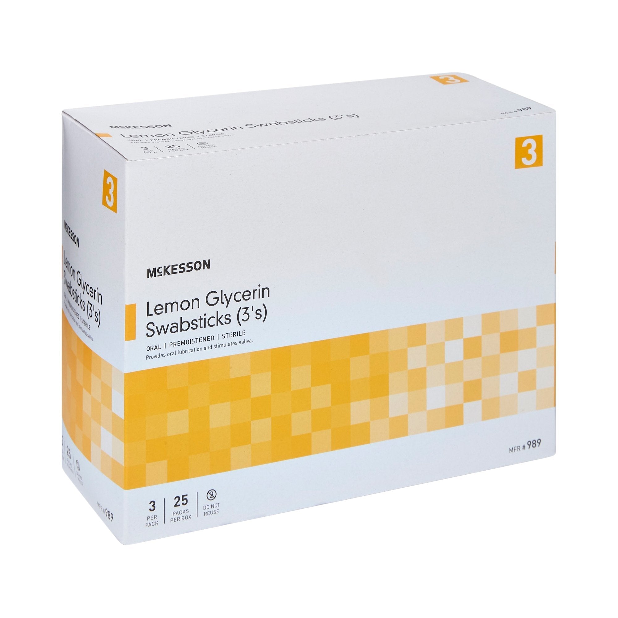 mckesson oral swabstick lemon glycerin sterile mckesson lemon glycerin swabstick mk877336bx