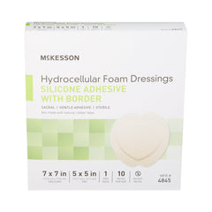 mckesson silicone adhesive with border silicone foam dressing 7 x 7 inch sacral mckesson foam dressing mk886434bx