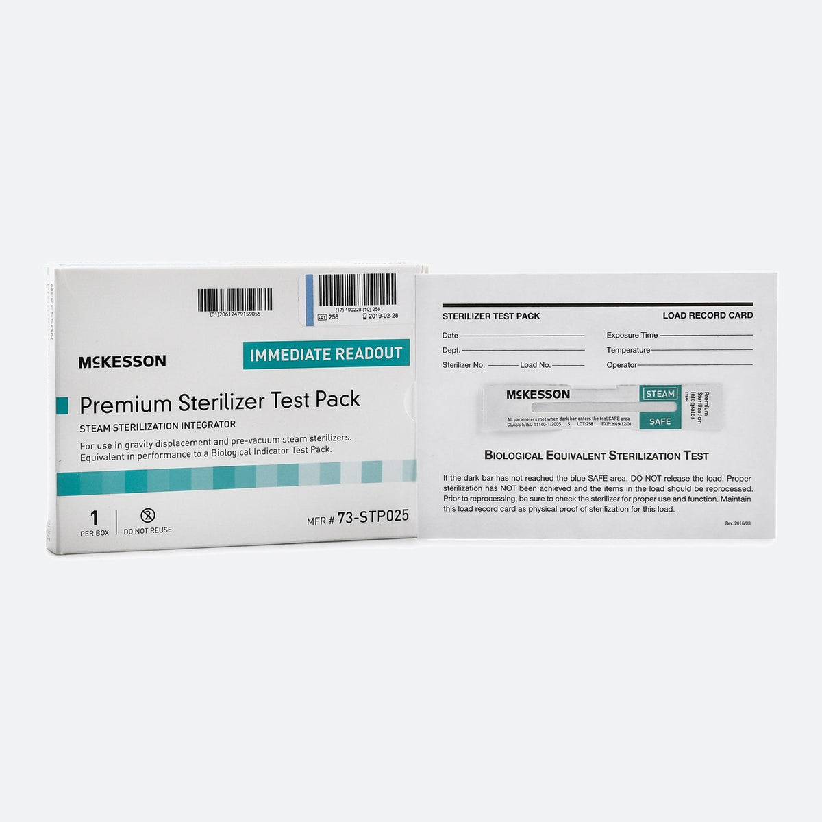 McKesson Sterilization Chemical Integrator Pack Steam