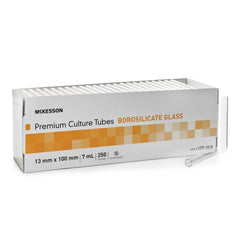 McKesson Test Tube Plain 7 mL Without Closure Glass Tube