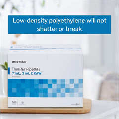 mckesson transfer pipette 7 5 ml 0 5 to 3 ml graduation increments nonsterile packaging type box