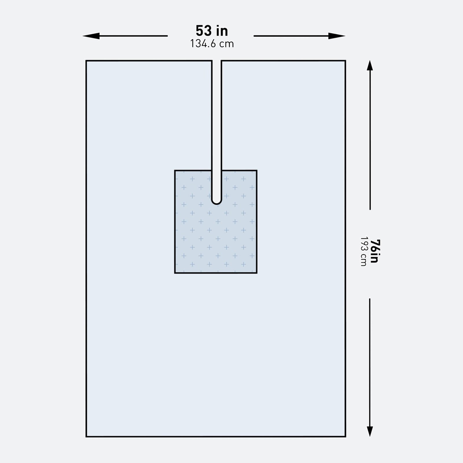 Orthopedic Drape McKesson U Drape with Split 53 W X 76 L Inch Sterile