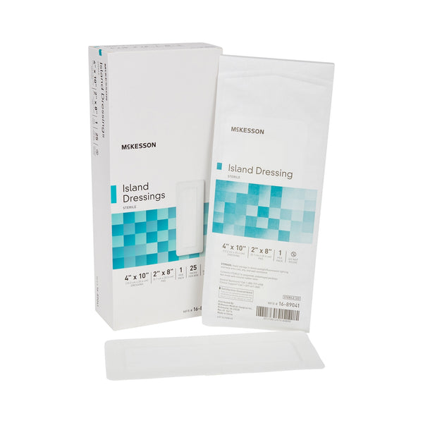 Island Dressing McKesson 4 X 10 Inch Rectangle Sterile