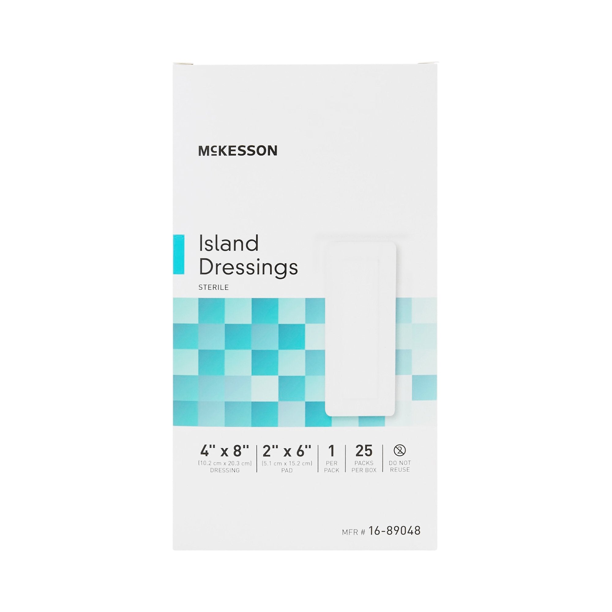mckesson white adhesive dressing 4 x 8 inch mckesson island dressing mk488924bx