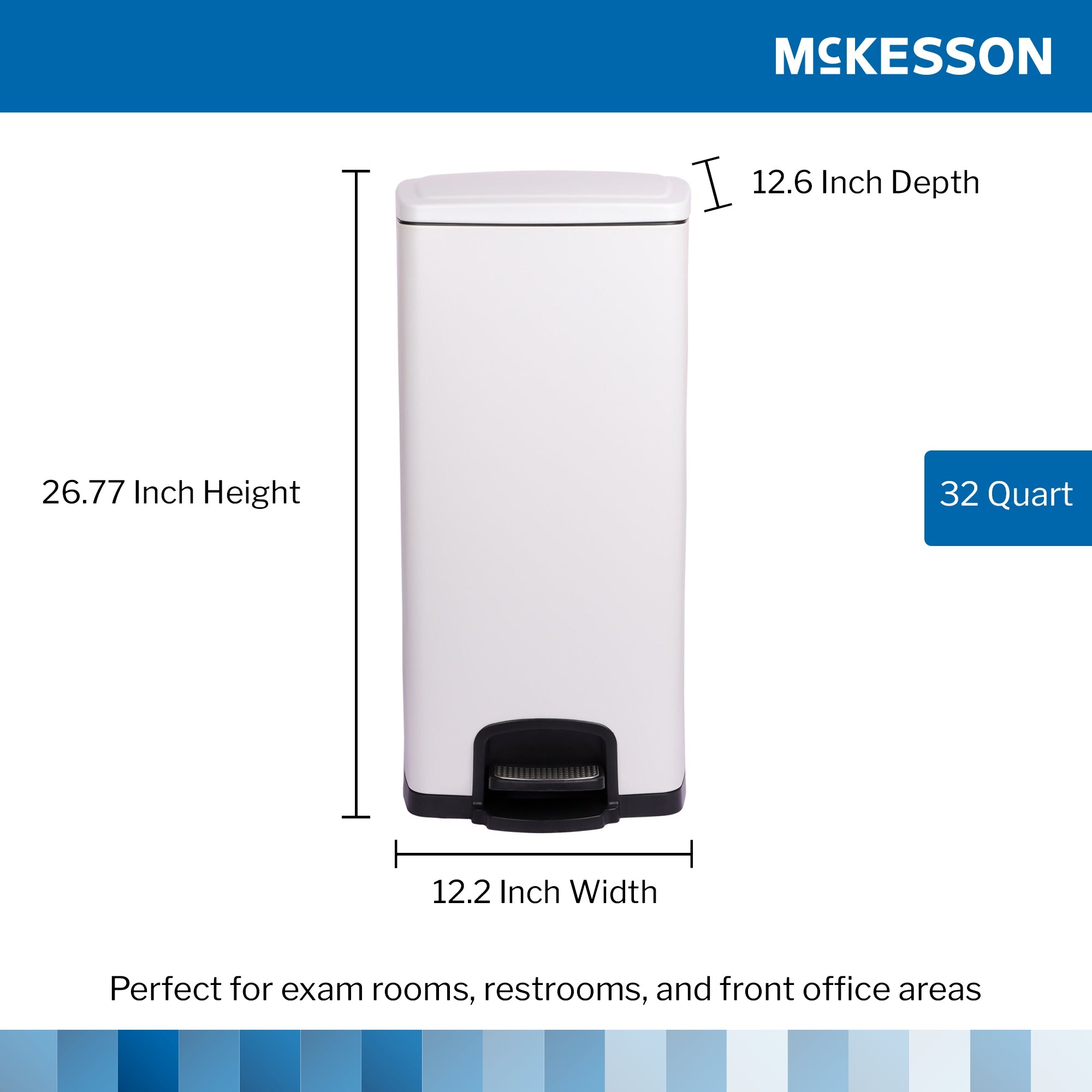 White square metal trash can easy to clean