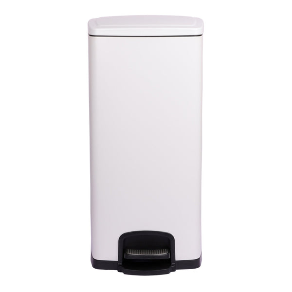 McKesson White Metal Square Trash Can