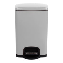 McKesson White Metal Square Trash Can
