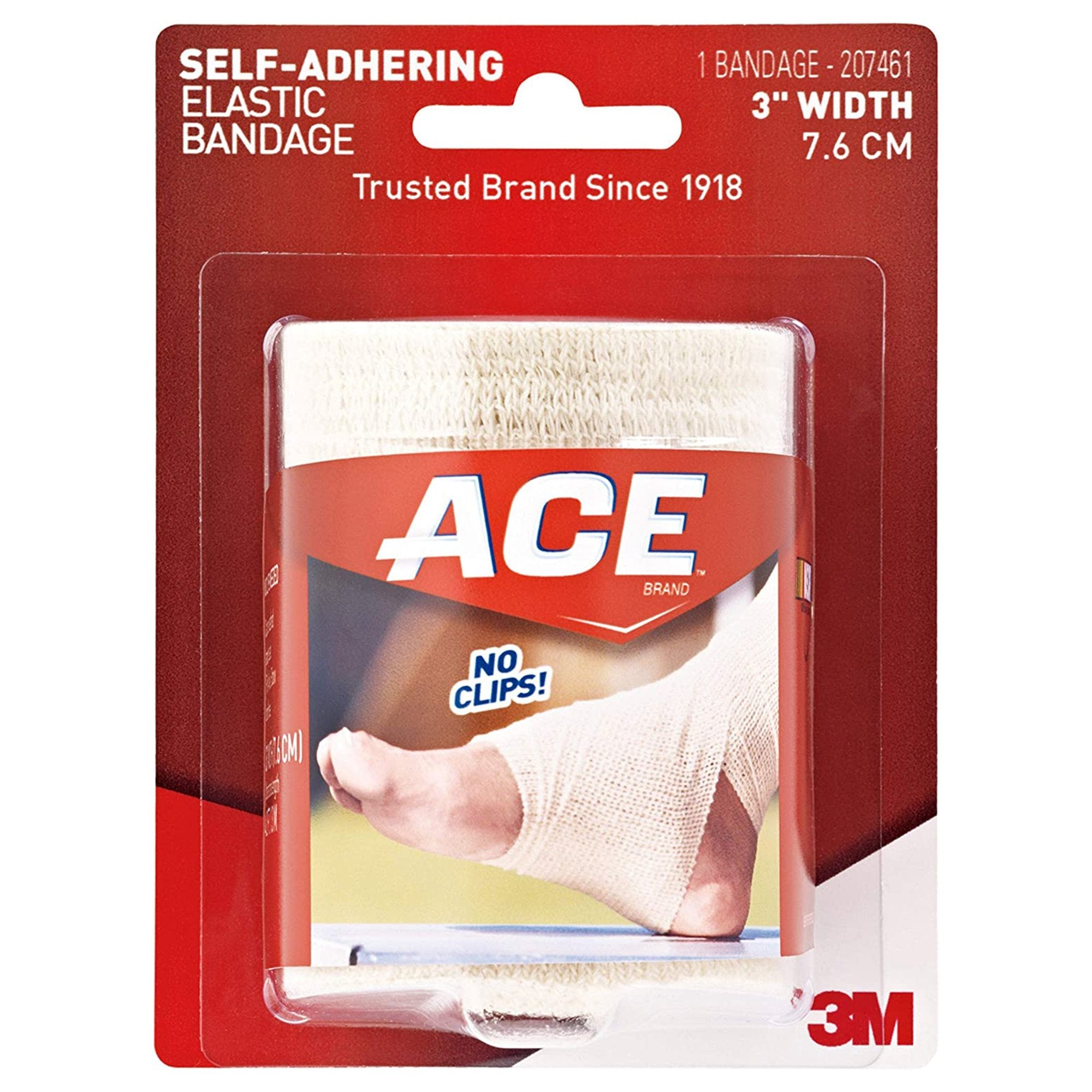 Elastic Bandage 3M ACE 3 Inch Width X 5.3 Foot Self-Adherent Closure Tan NonSterile Standard Compression, Packaging Type- Box