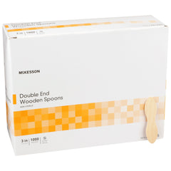 Medical Spoon McKesson Double Ended Tan Wood