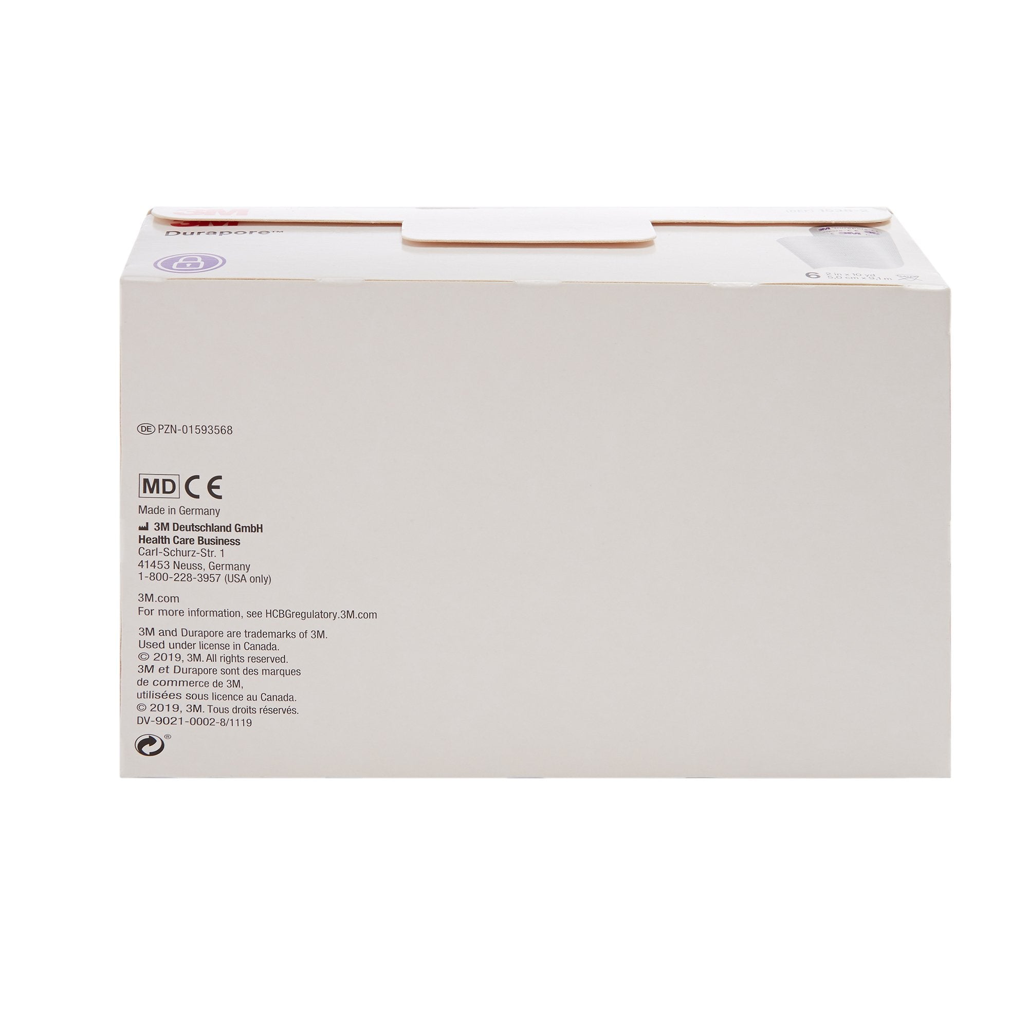 medical tape 3m durapore white 2 inch x 10 yard silk like cloth nonsterile packaging type box