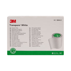 medical tape 3m transpore white white 2 inch x 10 yard plastic nonsterile packaging type case