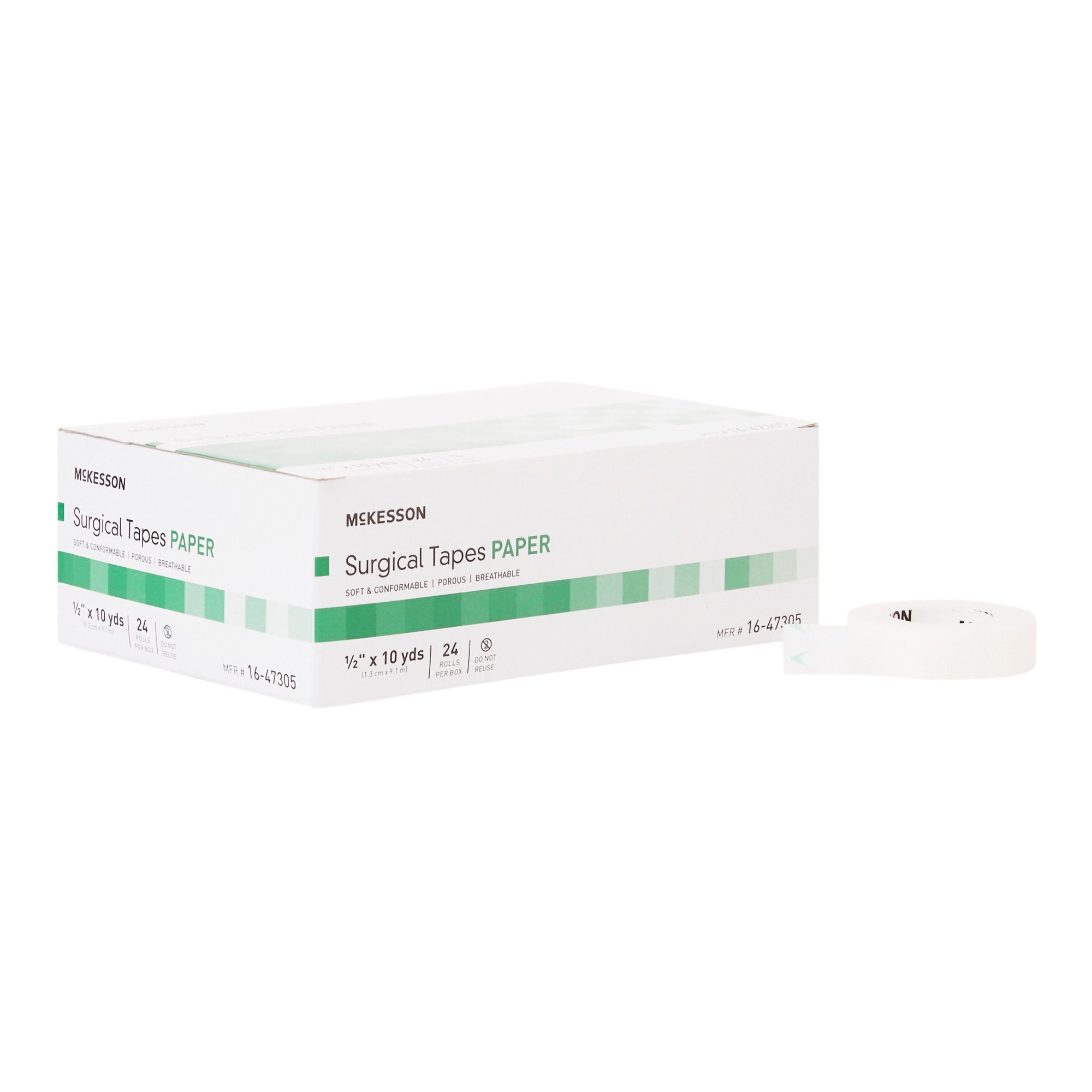 Medical Tape McKesson White 1/2 Inch X 10 Yard Paper NonSterile