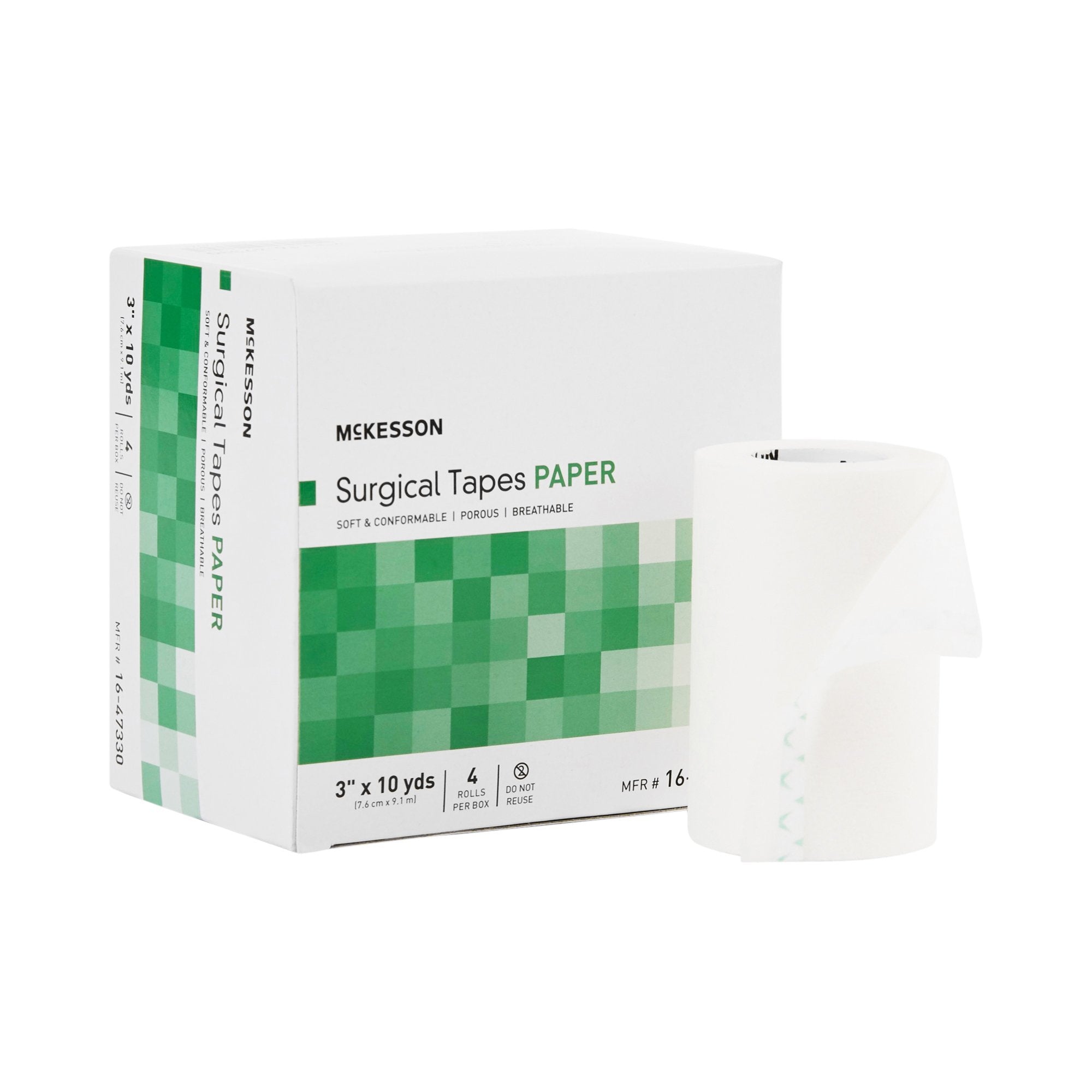 Medical Tape McKesson White 3 Inch X 10 Yard Paper NonSterile