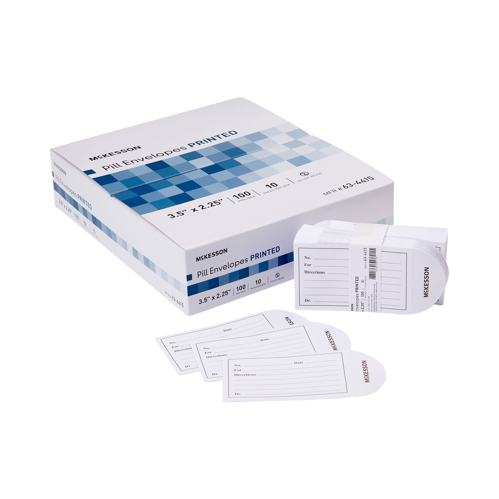 Medication Envelope McKesson White 2 1/4 X 3 1/2 Inch
