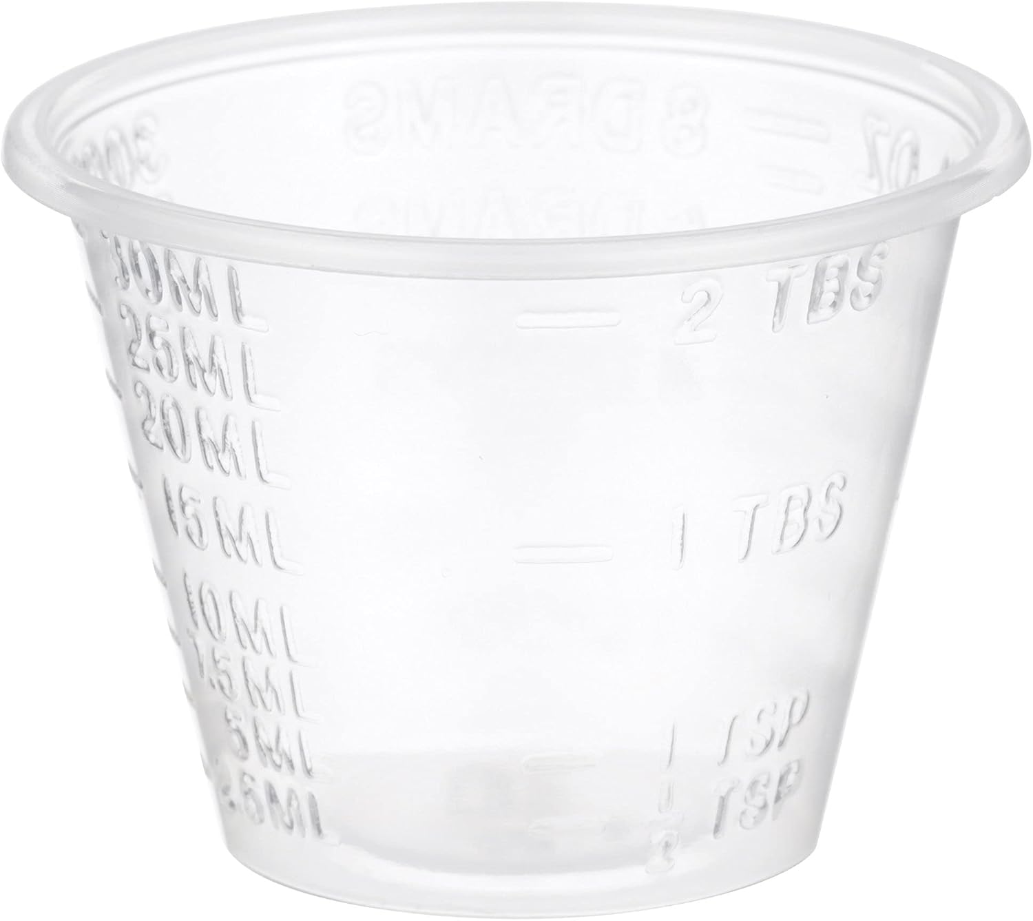 medicine cup 1 oz clear plastic disposable nonsterile packaging type case