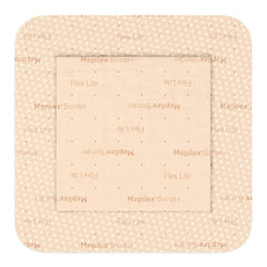 Thin Foam Dressing Mepilex Border Flex Lite 6 X 6 Inch With Border Film Backing Silicone Adhesive Square Sterile