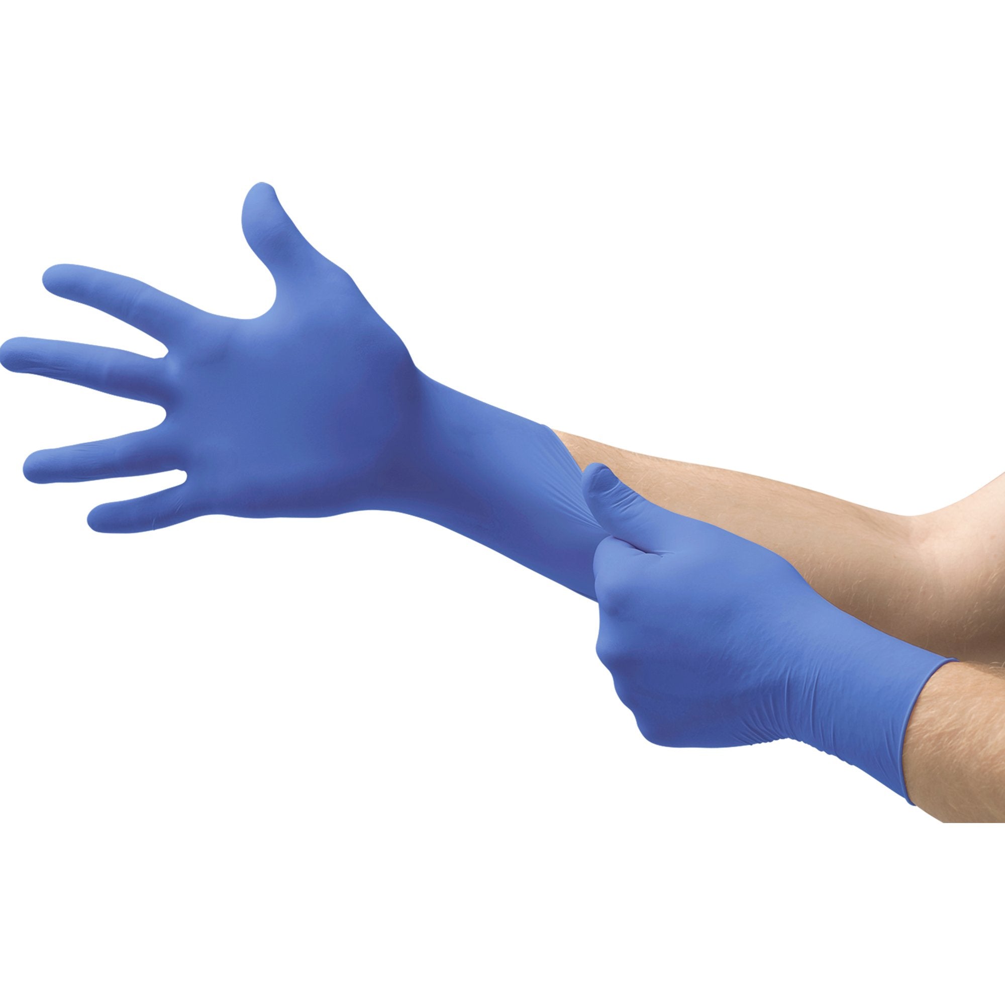 Exam Glove MICROFLEX Cobalt Small NonSterile Nitrile Standard Cuff Length Fully Textured Blue Not Rated, Packaging Type- Box