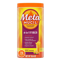 Fiber Supplement Metamucil Orange Flavor Powder 30 oz. 3.4 Gram Strength Psyllium Husk