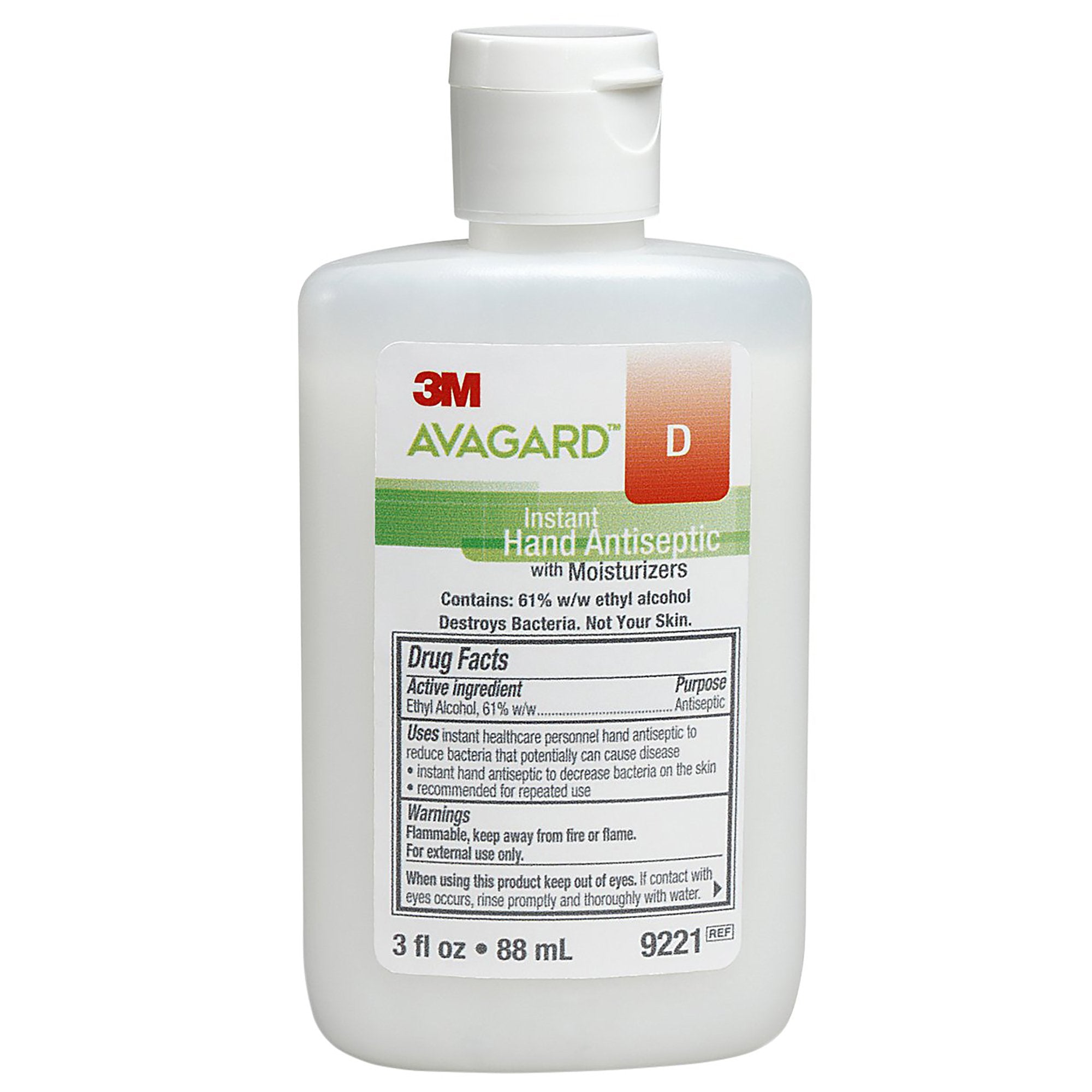 Hand Sanitizer 3M Avagard D 3 oz. Ethyl Alcohol Gel Bottle, Packaging Type- Case