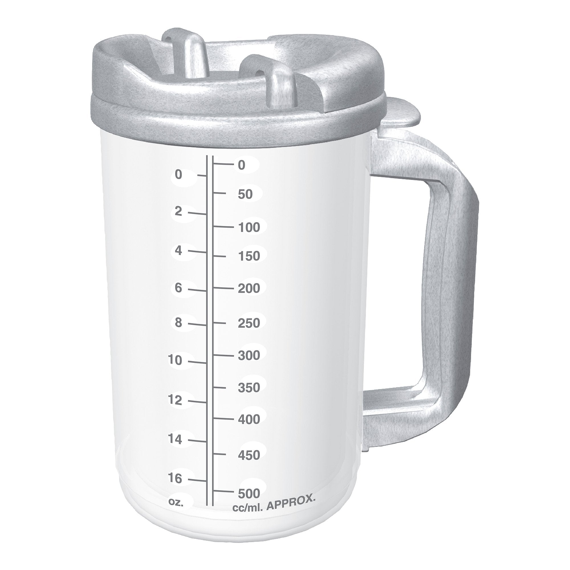 Insulated Drinking Mug Whirley-DrinkWorks! 20 oz. Clear Cup / Granite Lid Plastic Reusable