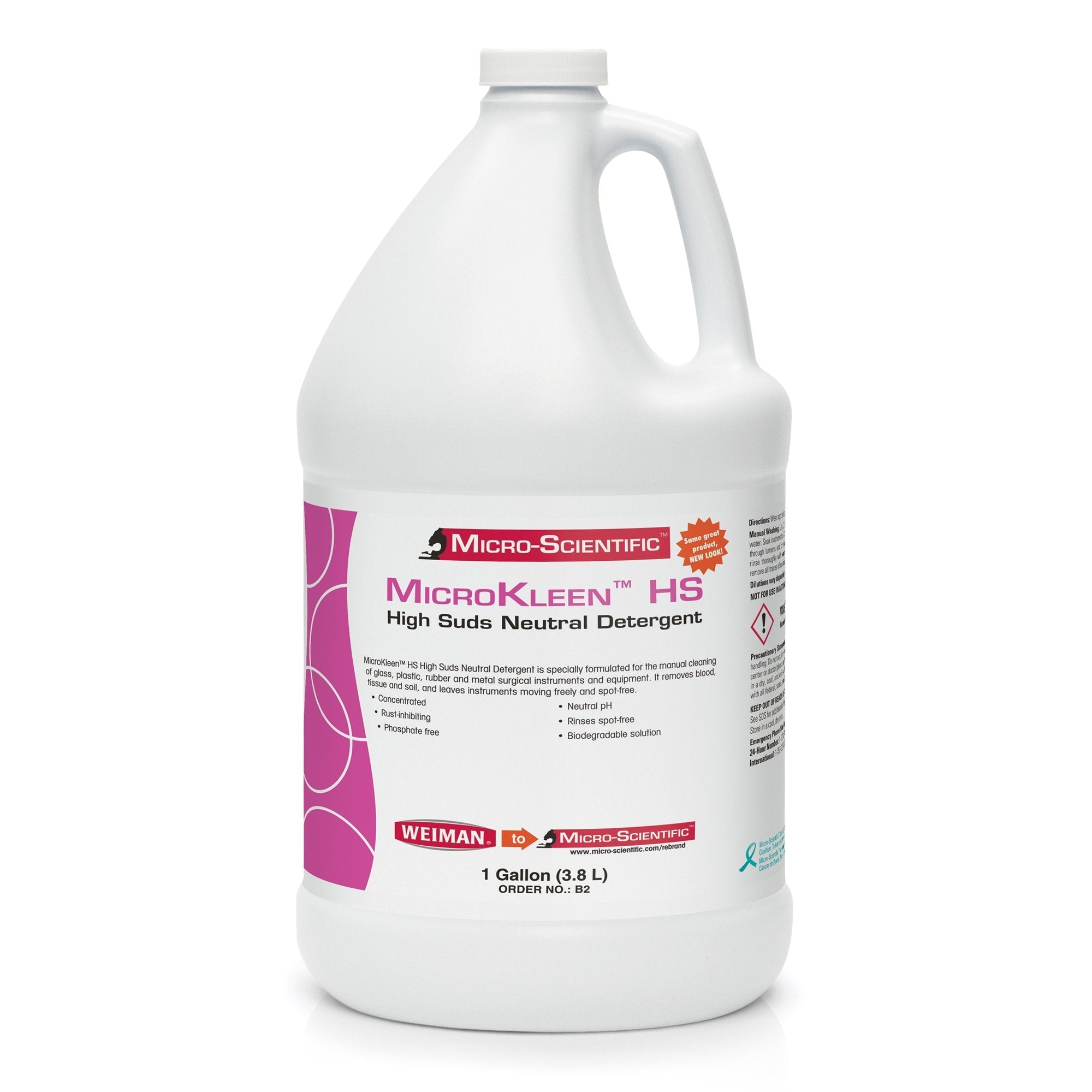 Neutral Instrument Detergent MicroKleen HS Liquid Concentrate 1 gal. Jug Unscented