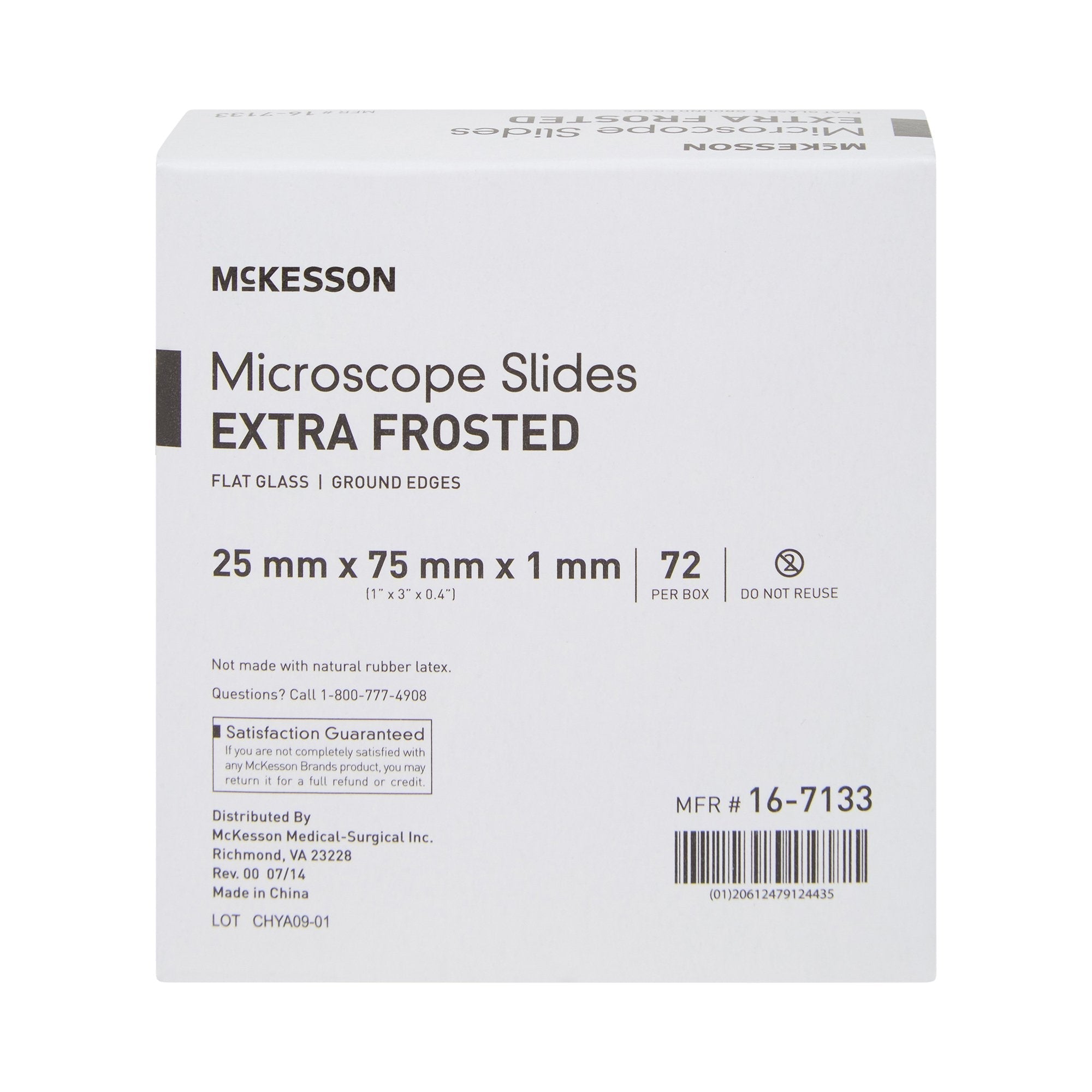 Microscope Slide McKesson 1 X 3 Inch X 1 mm Extra Frosted End