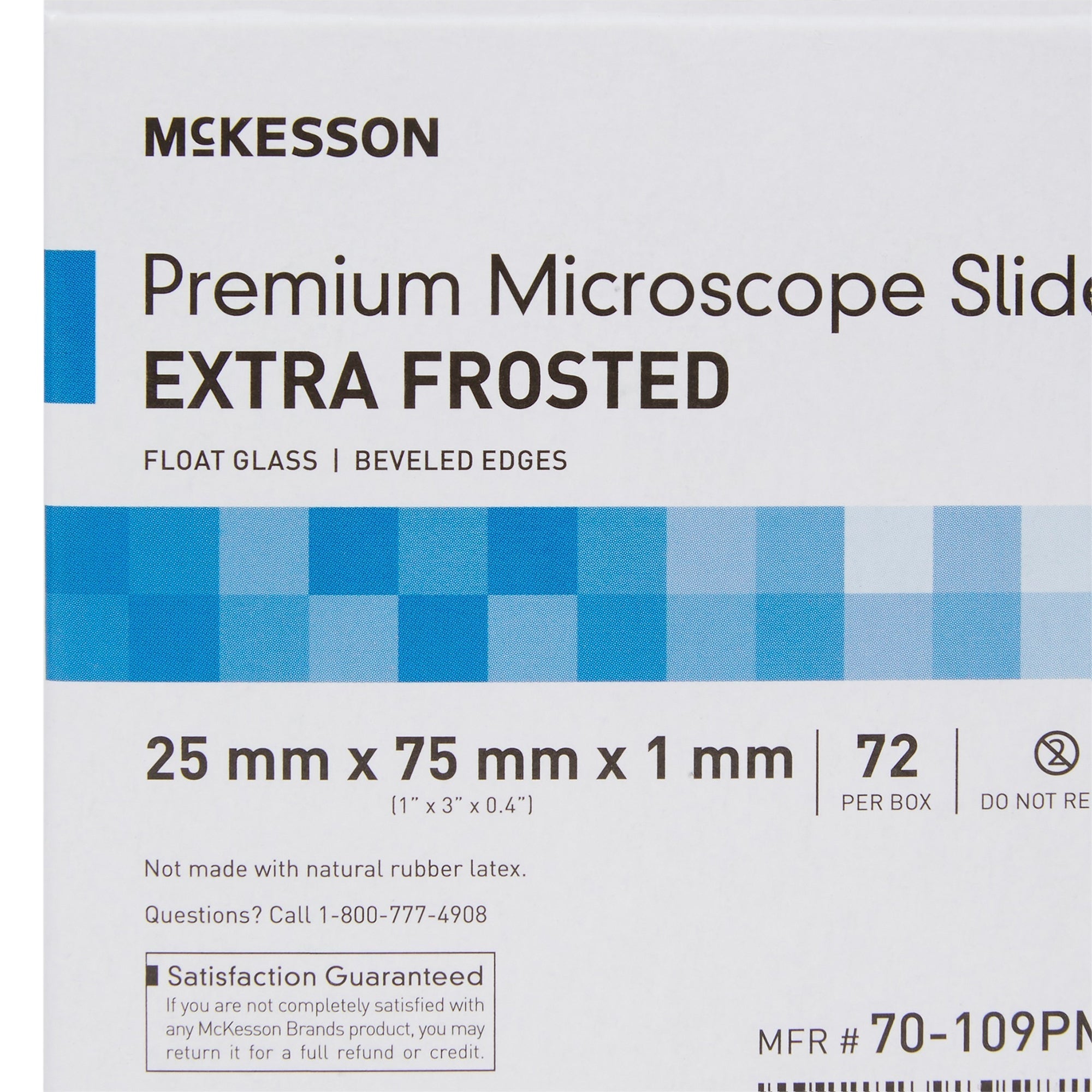 microscope slide mckesson 25 x 75 x 1 mm extra frosted end packaging type box