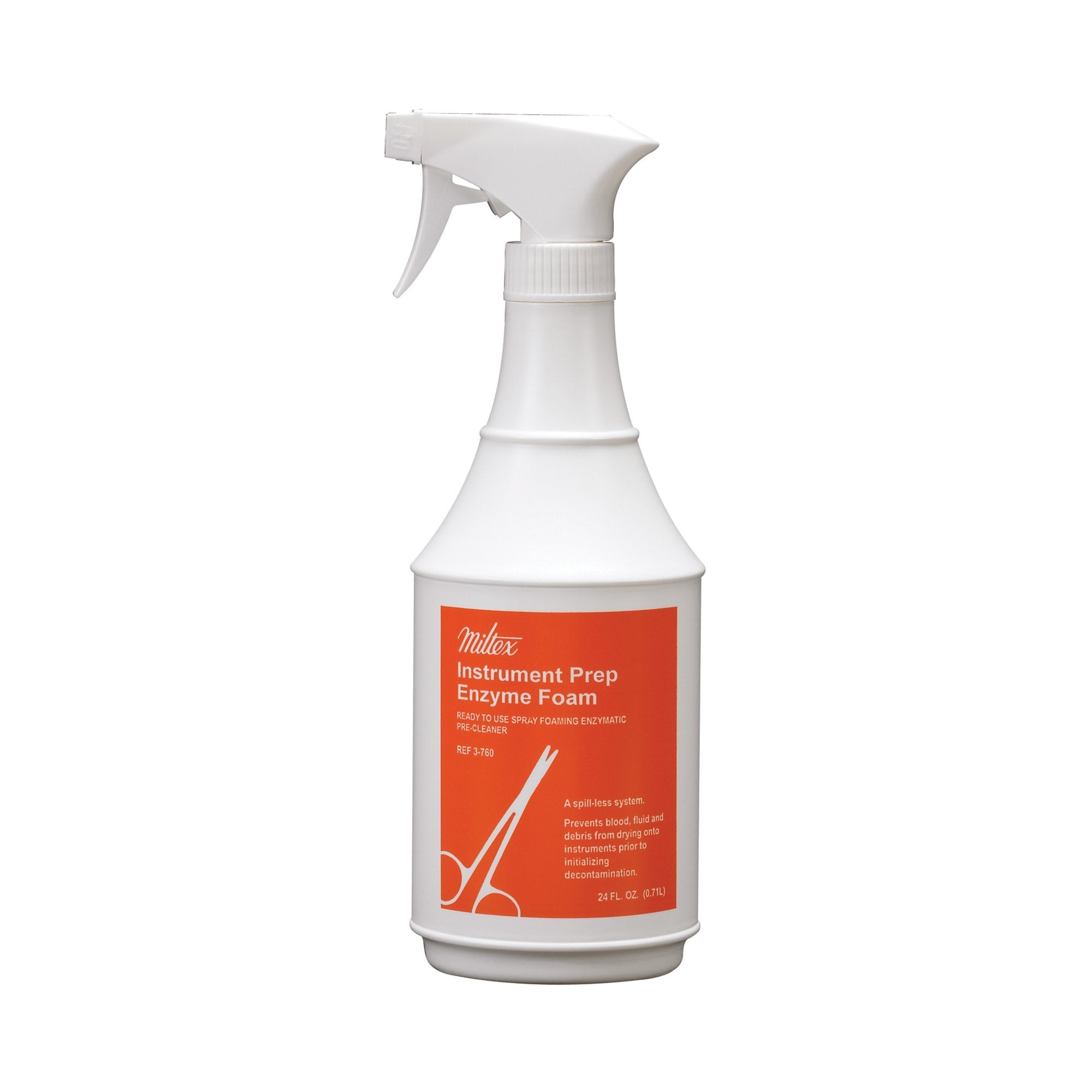 Enzymatic Instrument Detergent Miltex Foam RTU 24 oz. Spray Bottle