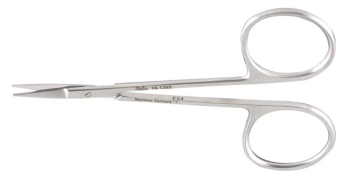 Iris Scissors Miltex 3 1/2 Inch Length OR Grade German Stainless Steel NonSterile Finger Ring Handle Straight Sharp Tip / Sharp Tip