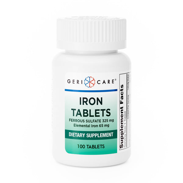 Mineral Supplement Geri Care Iron 325 mg Strength Tablet 100 per Bottle